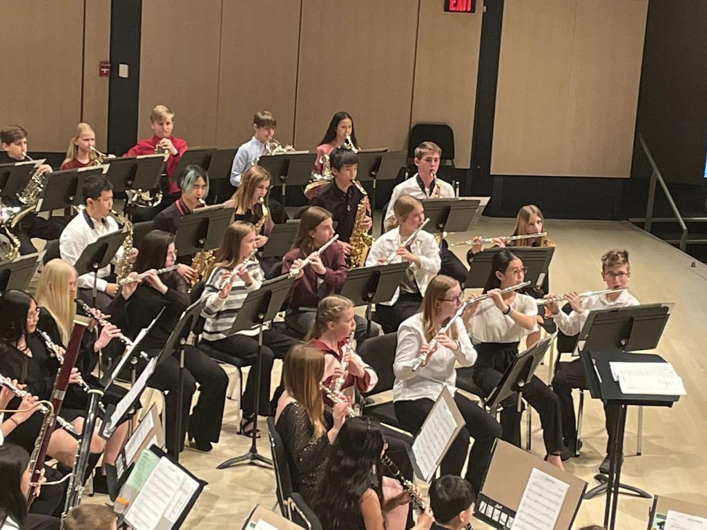 Band performing on a stage