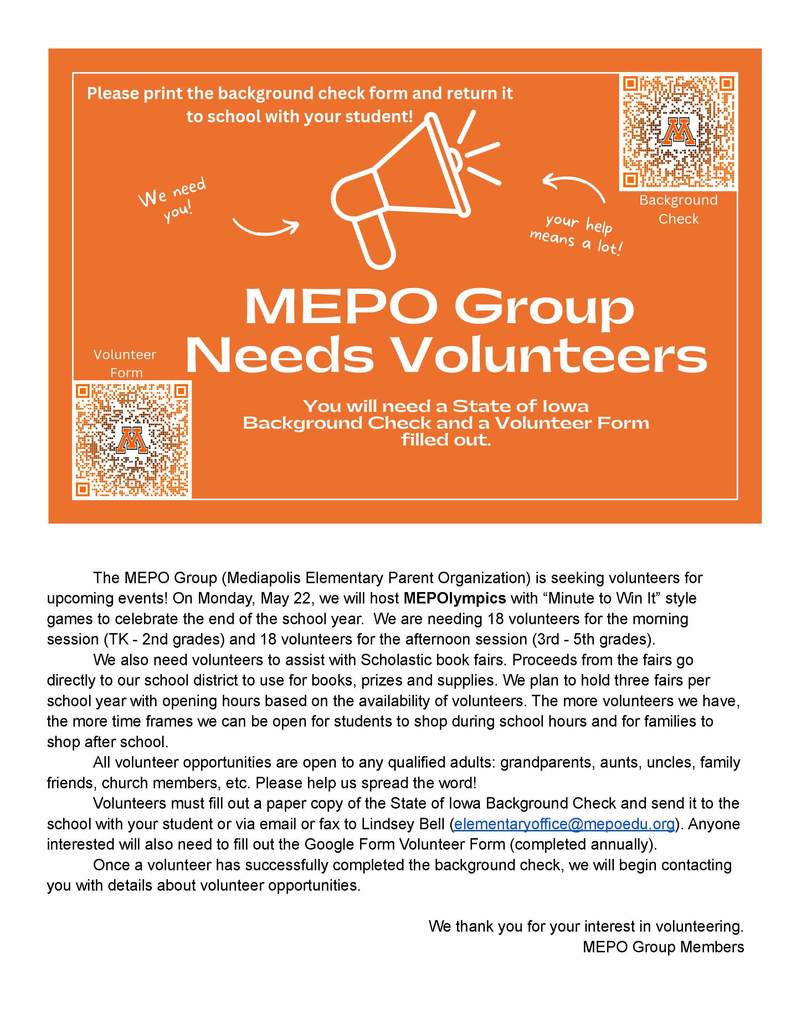 Mepo group volunteer form